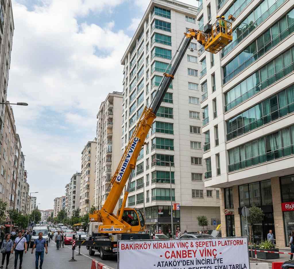 Selimpaşa Ortaköy sepetli vinç kiralama